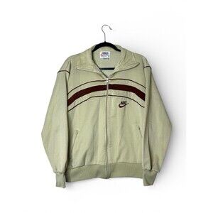 Vintage Nike Track Jacket Men’s XL Beige Brown Zip Up Y2K 90s Sportswear